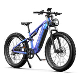 Duotts E26 Electric Bike - Motor 750W  Battery 48V20AH 26*4.0 Inch  Fat Tire Front Rear Hydraulic Brakes - Blue Purple